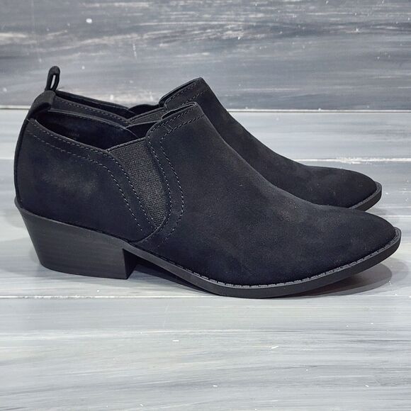 Style&co Raniaa Booties Black Block Heel Ankle Boots 5.5 M - Picture 4 of 12